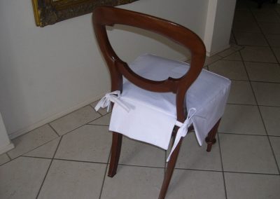 Loose Cover for Vintage Dining Chair Rearview