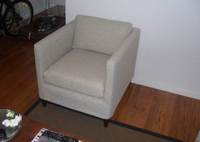 Single seater sofa with new loose cover