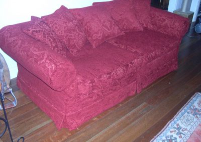 Sofa and cushions with loose cover